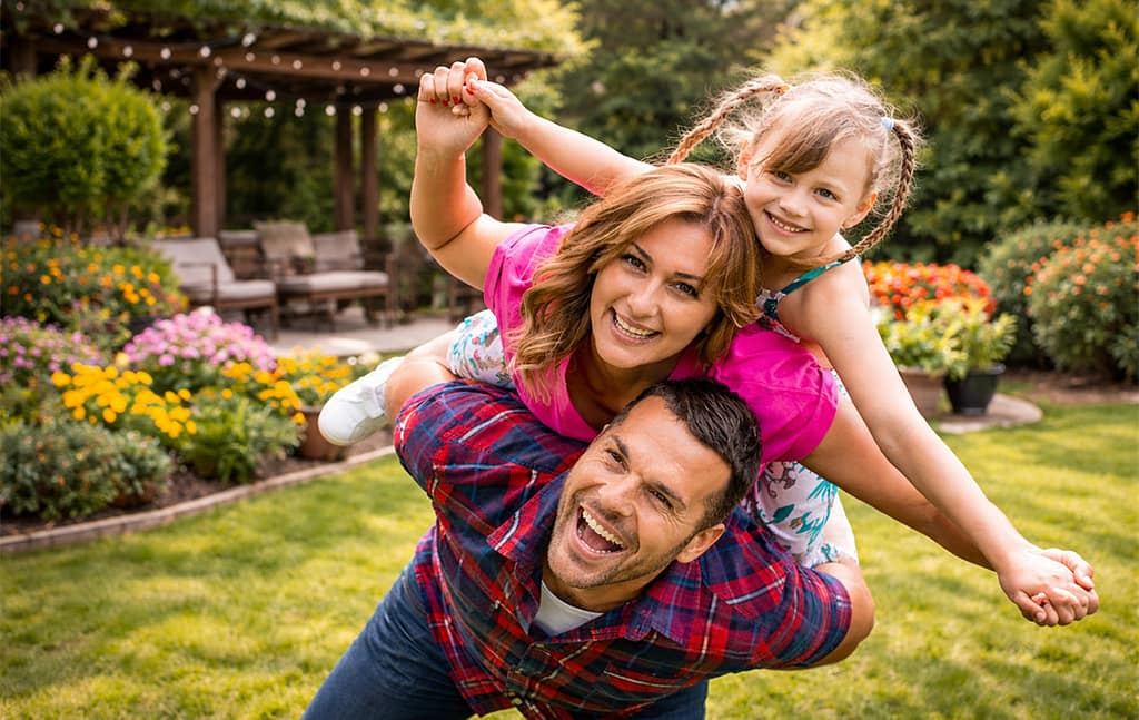 Family fun in the backyard