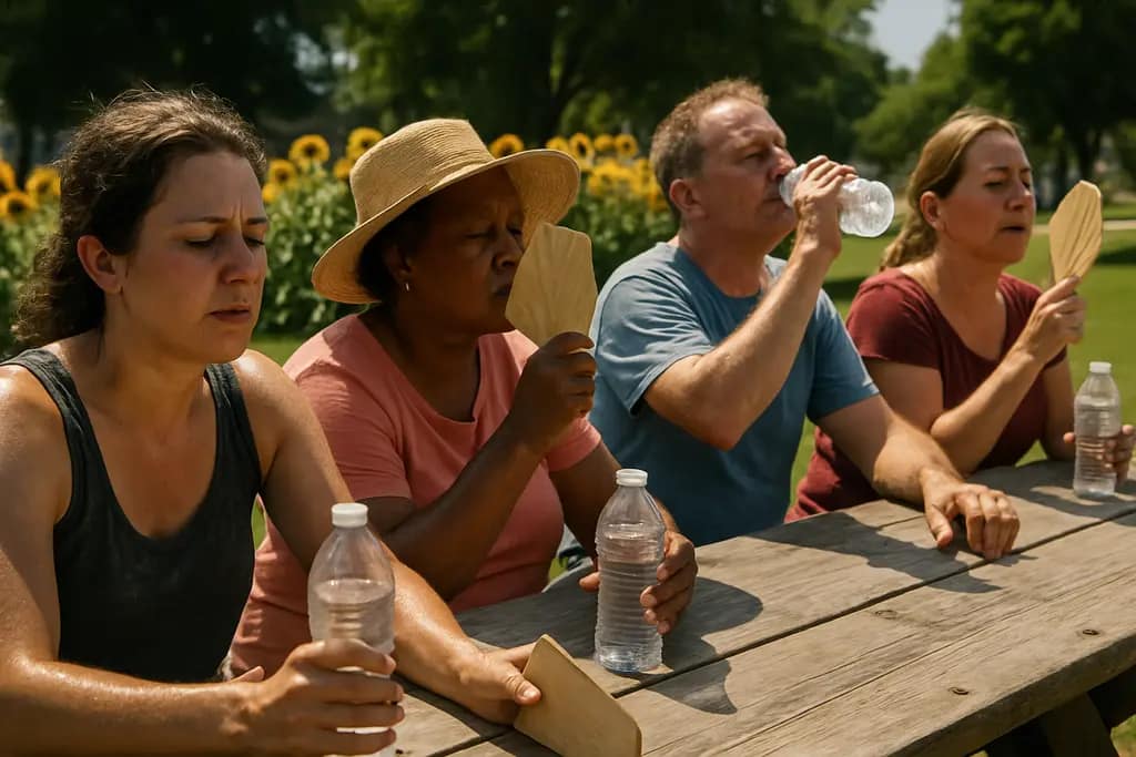 Laurel heat changes affected a summer holiday gathering near city streets