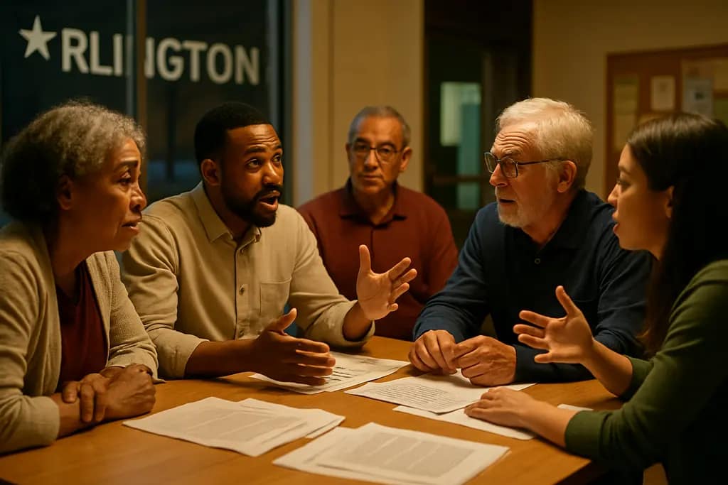 Arlington governance reforms discussion at a county meeting room